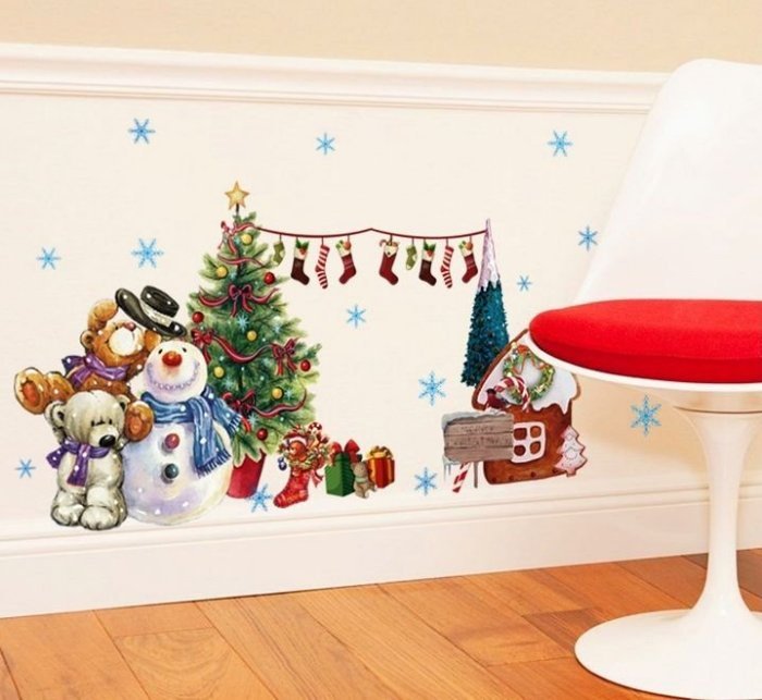 Combo 2 tấm decal dán tường Noel 5 BINBIN PK369