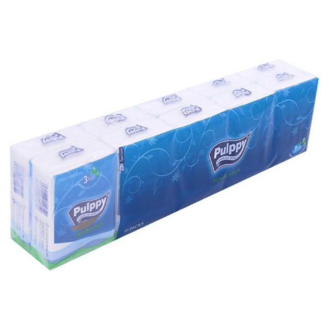 [HCM]Lốc 10 gói khăn giấy lụa Pulppy 3 lớp