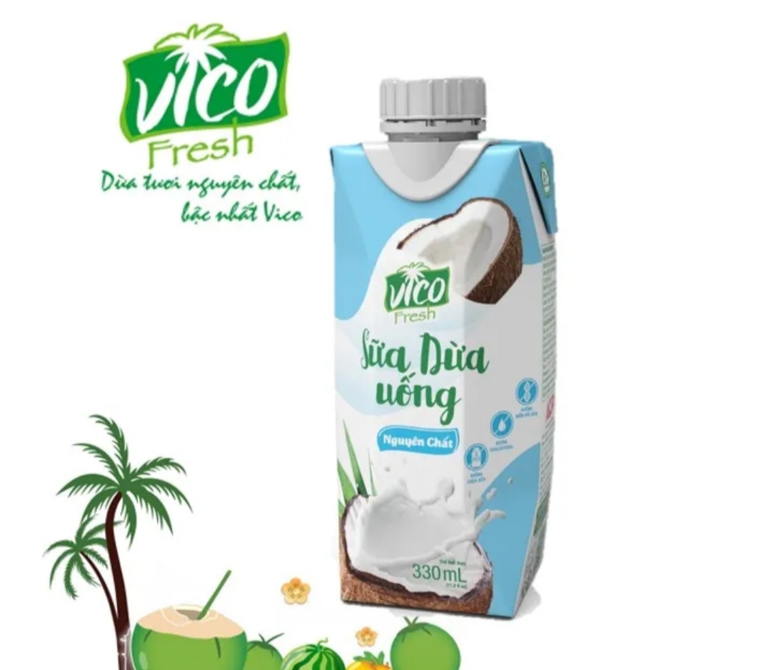 Sữa Dừa Uống Nguyên Chất Vico Fresh 330ml