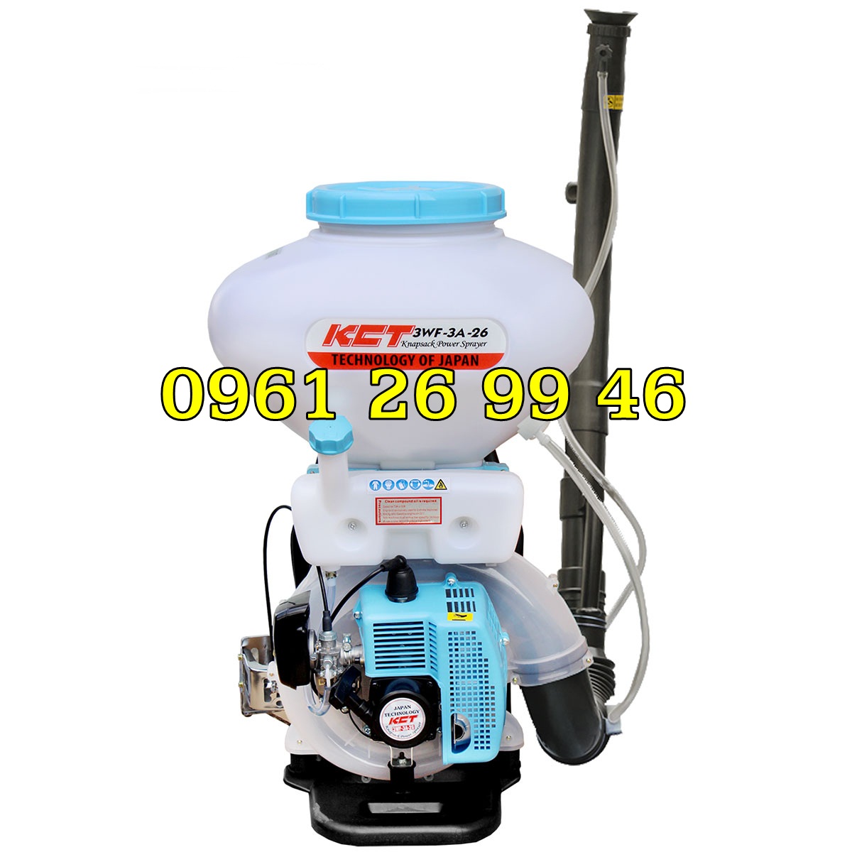 Máy phun hạt, xạ lúa, bón phân KCT 3WF-3A-26