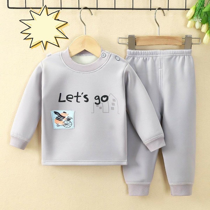 Bộ nỉ lót lông quảng châu cao cấp cho bé siêu mềm, siêu ấm chuẩn ảnh-chọn