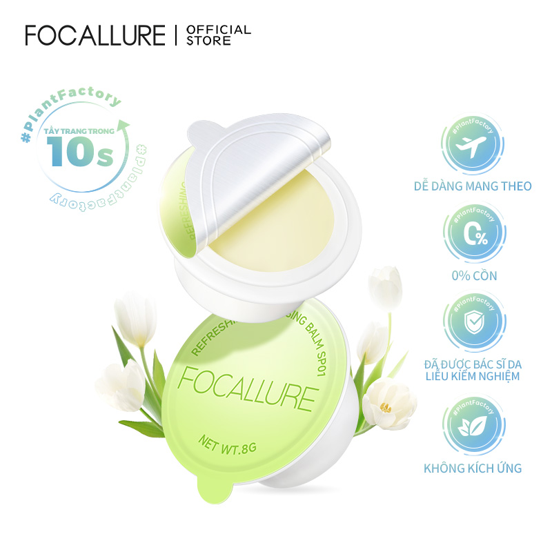 Focallure#PlantFactory Instant Purifying Deep Cleansing Balm 75ml 10X Plant Extracts Moisture Gentle No Irritation No Residue Smooth Fresh Effortlessly Non-stripping