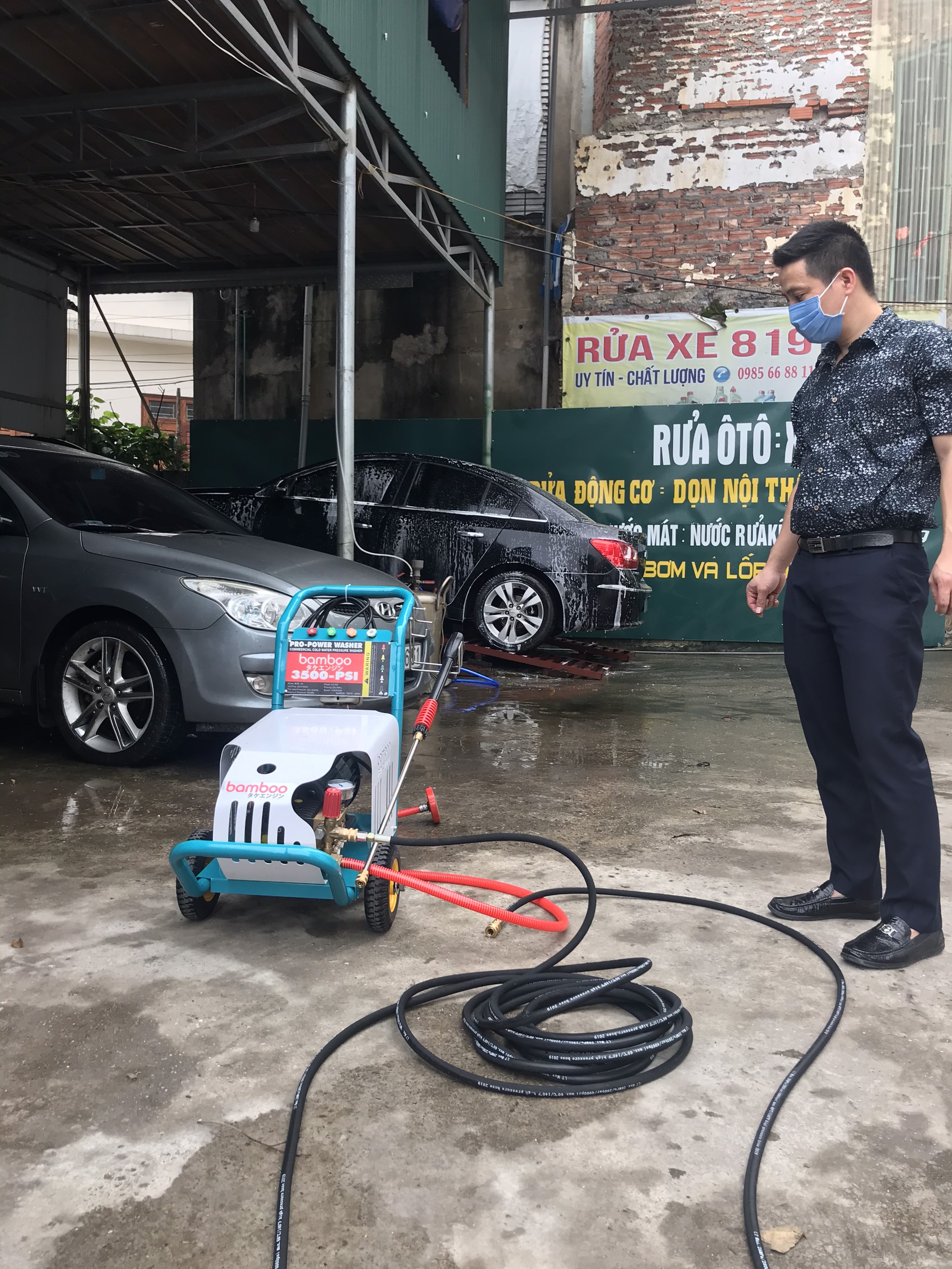 Máy Rửa Xe Bamboo 3.5kw 3300PSI (Piston Sứ)