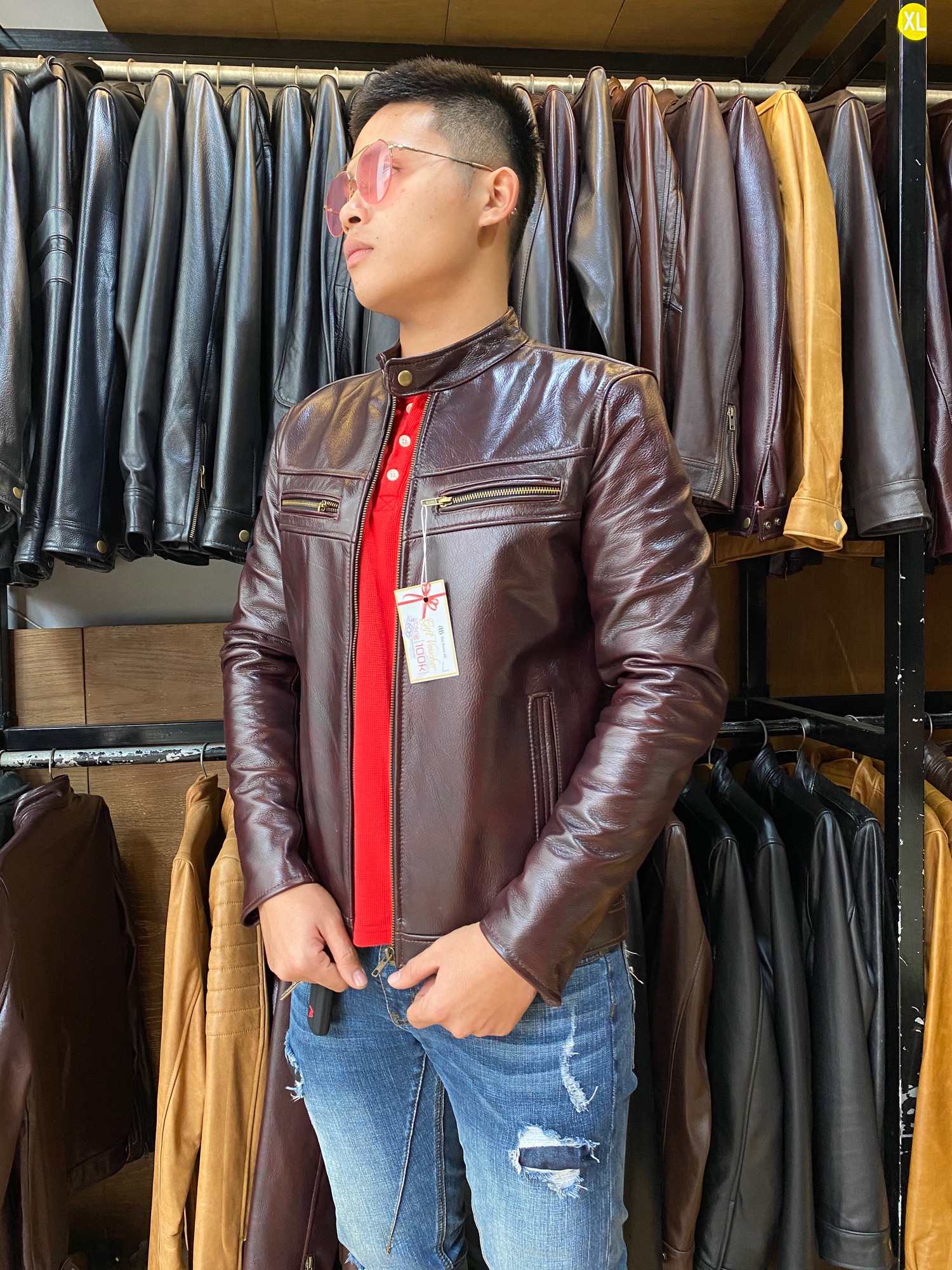Áo da bò nam cao cấp
