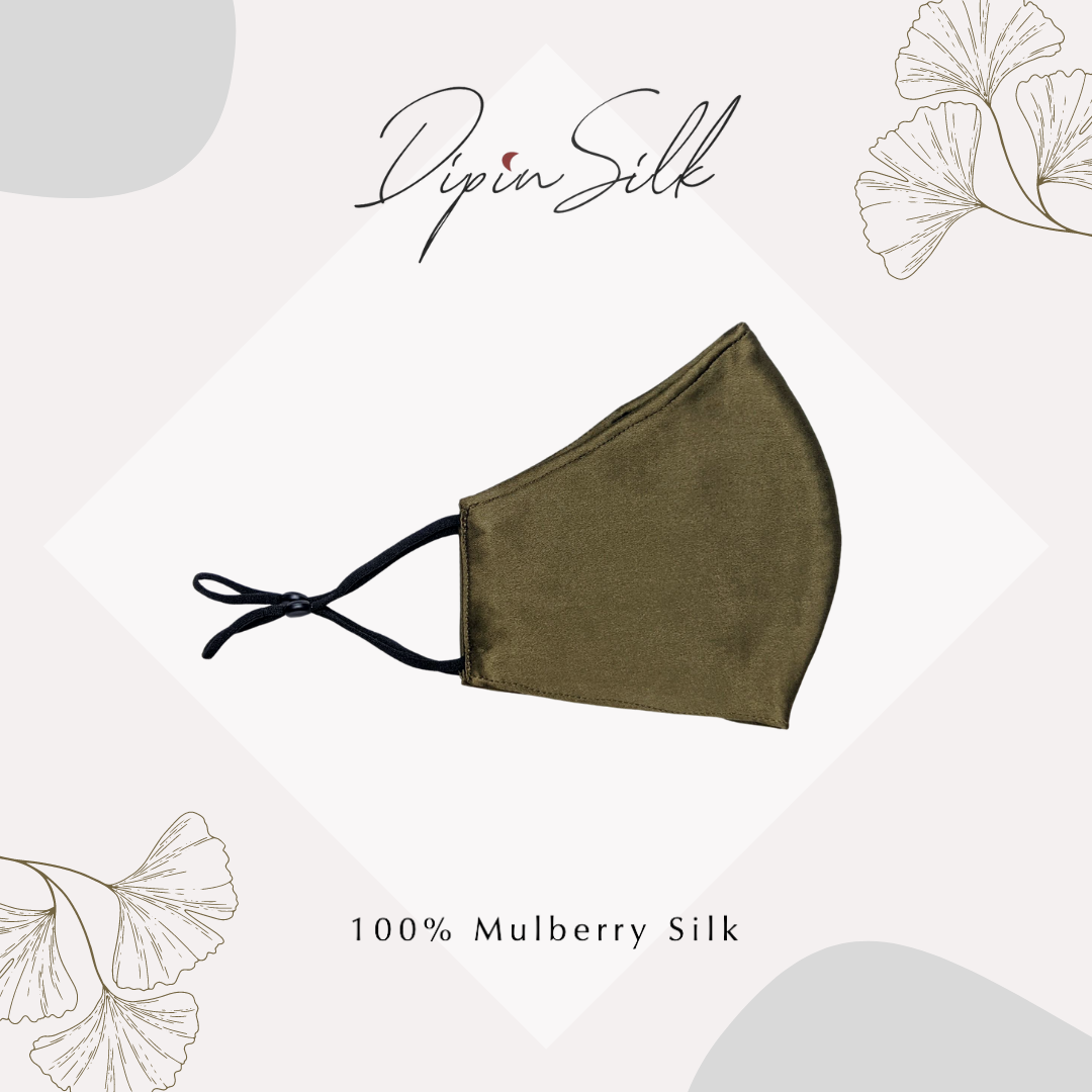 Khẩu trang lụa tơ tằm 100% mulberry silk grade 6a 22mm, 19mm