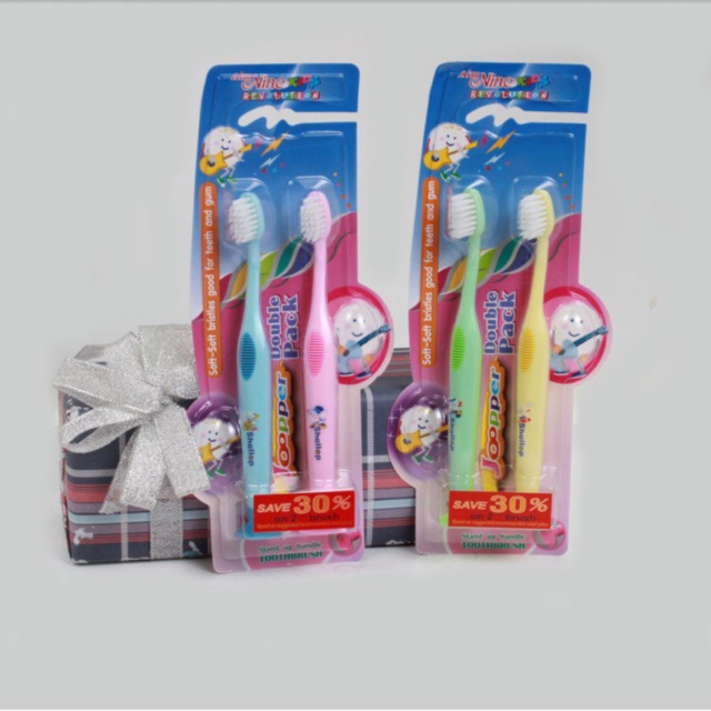 Bàn chải đánh răng trẻ em Nine Joopper Thái Lan Set 2 cái