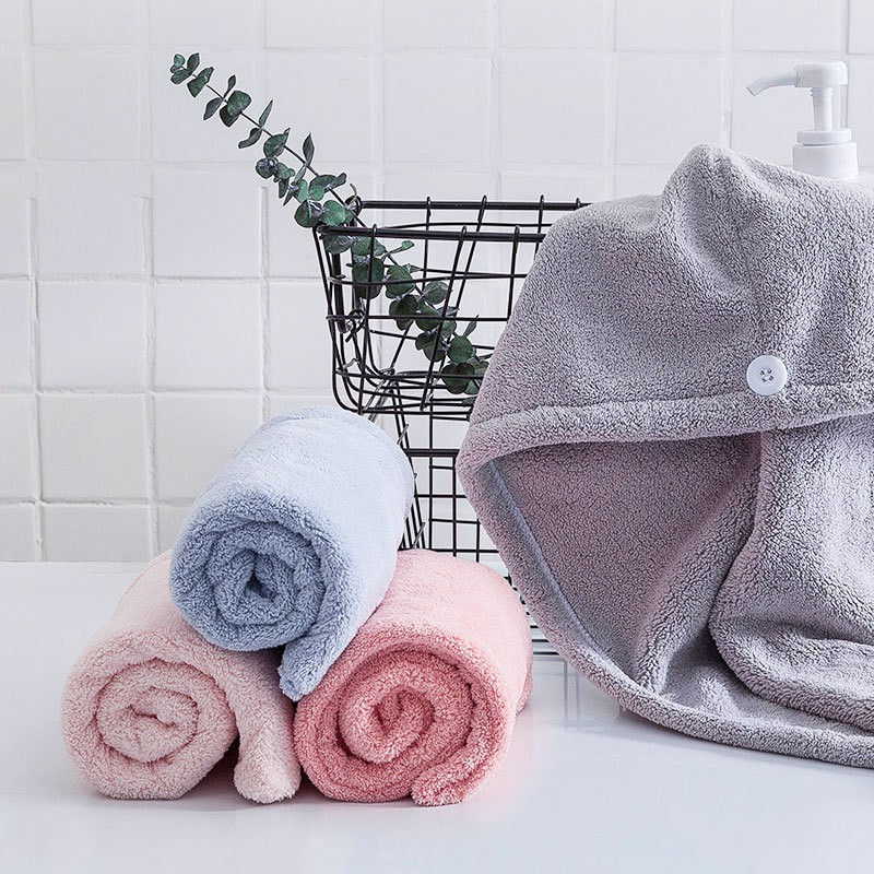 [ HÀNG TỐT - BAO CHẤT ] Khăn Quấn Ủ Tóc Hoa Cúc Lau Khô Siêu Tốc Siêu Thấm Hút