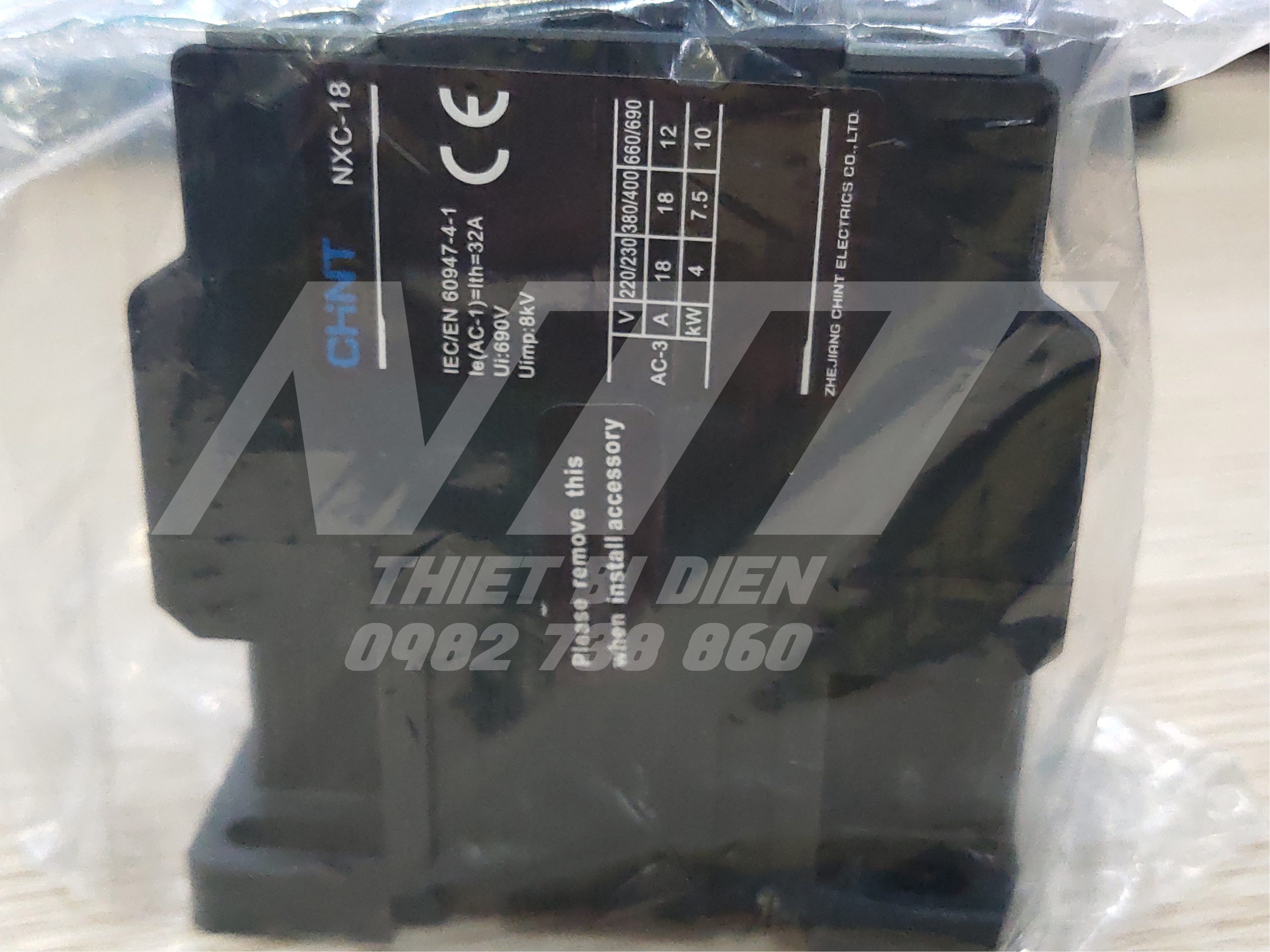Contactor khởi động từ 18A NXC-18 Chint