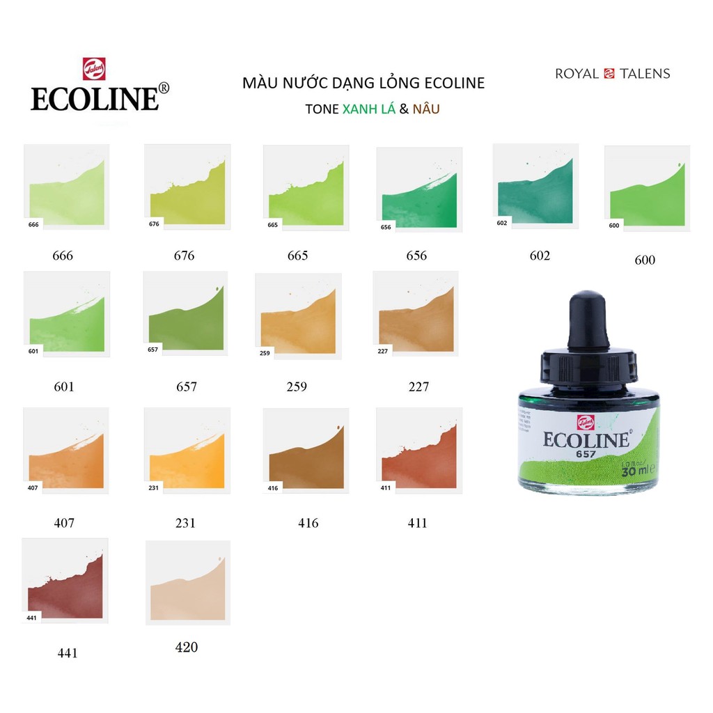 Màu nước Ecoline - Màu nước dạng lỏng