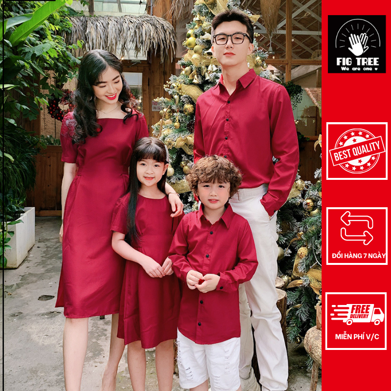 Combo gia đình sắc đỏ noel rực rỡ siêu cưng luôn!