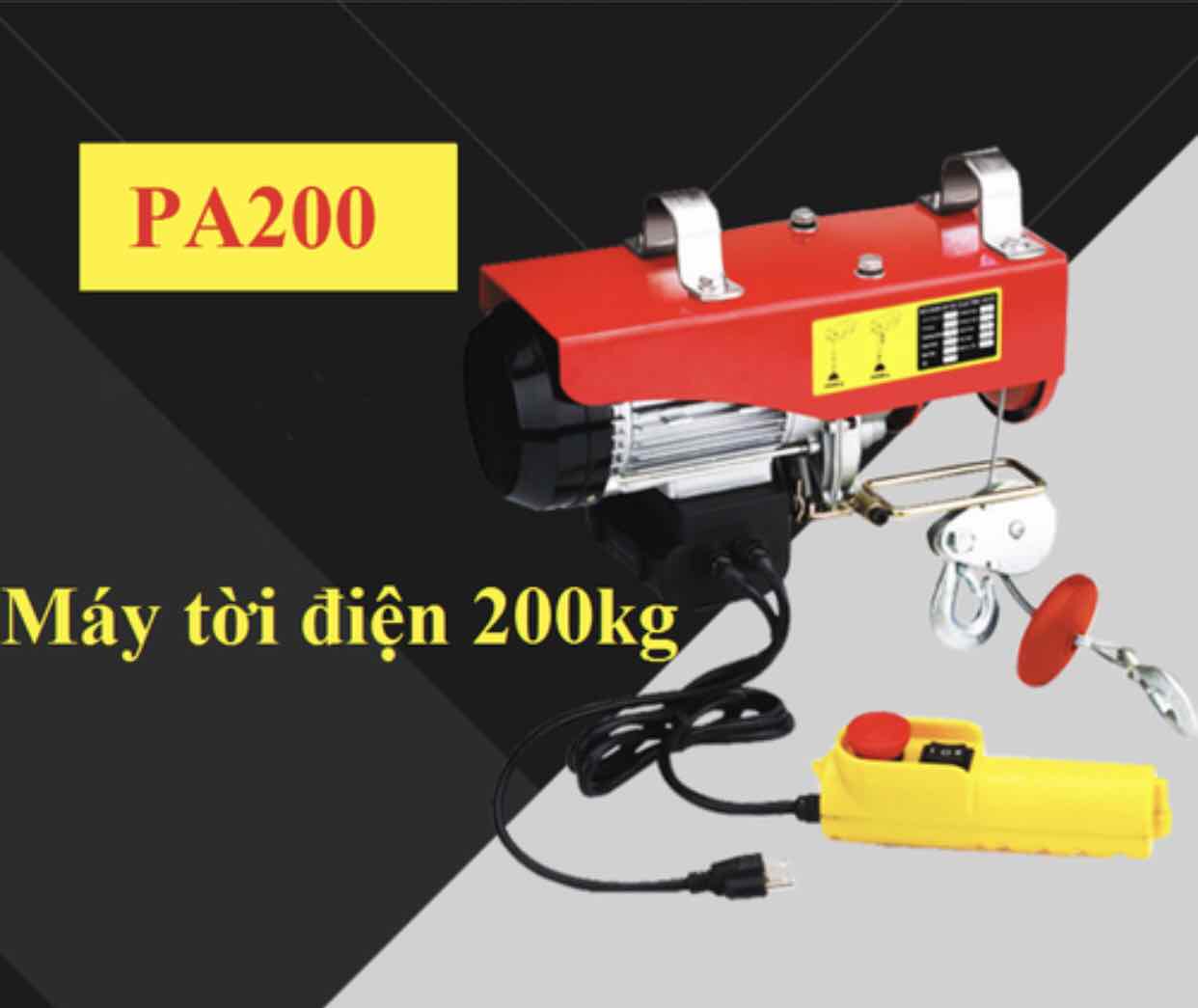 máy tời treo PA200kg - máy tời điện - máy tời treo - máy tời