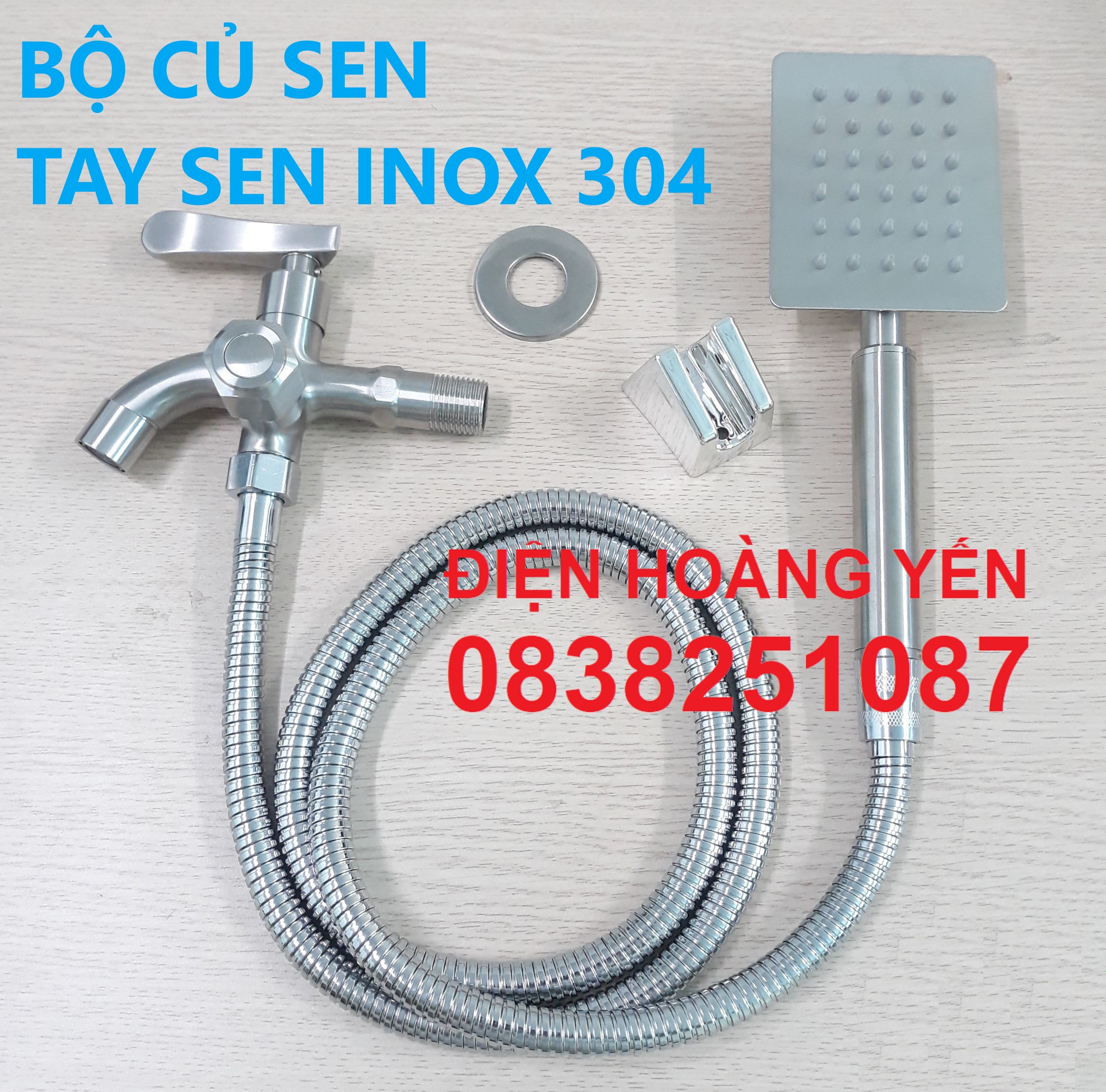 Bộ củ sen lạnh inox 304tay sen inox 304 bền đẹp