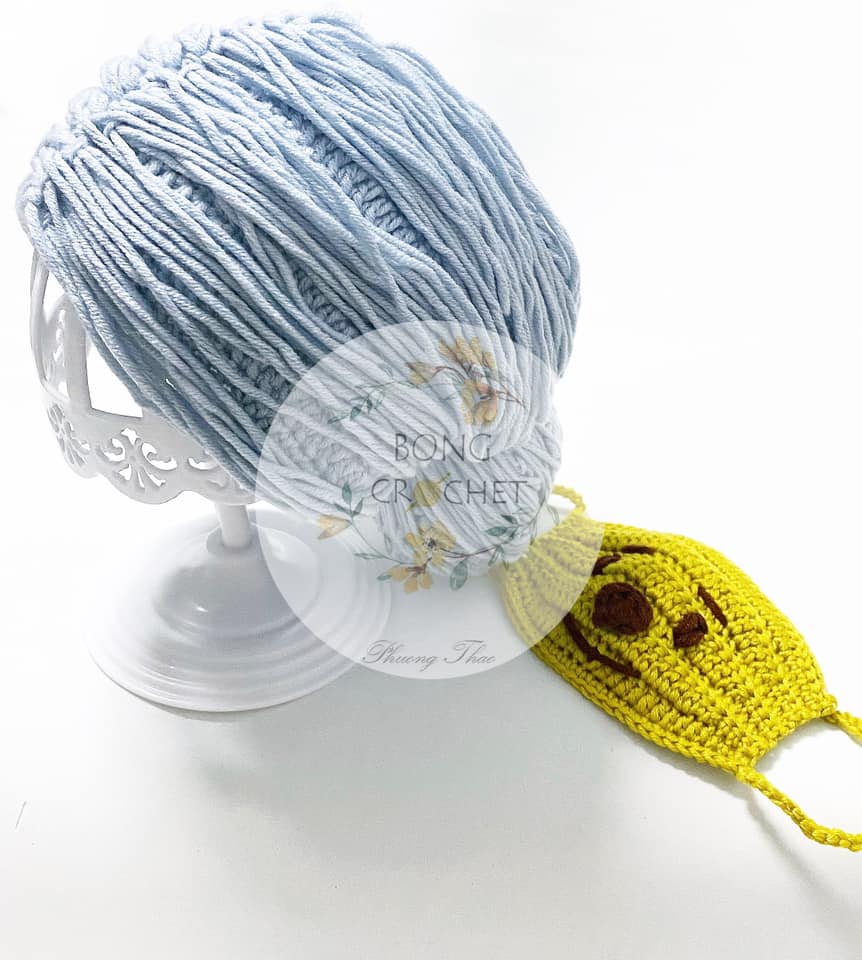 Mũ len tóc giả bà già (crochet) xinh cho bé yêu (xám)