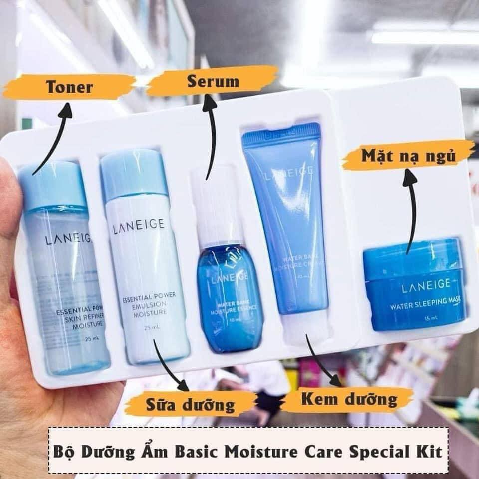 [Lấy mã giảm thêm 30%]Set 5 MóN DưỠNg ẨM Laneige Basic Moisture Care Speical Kit