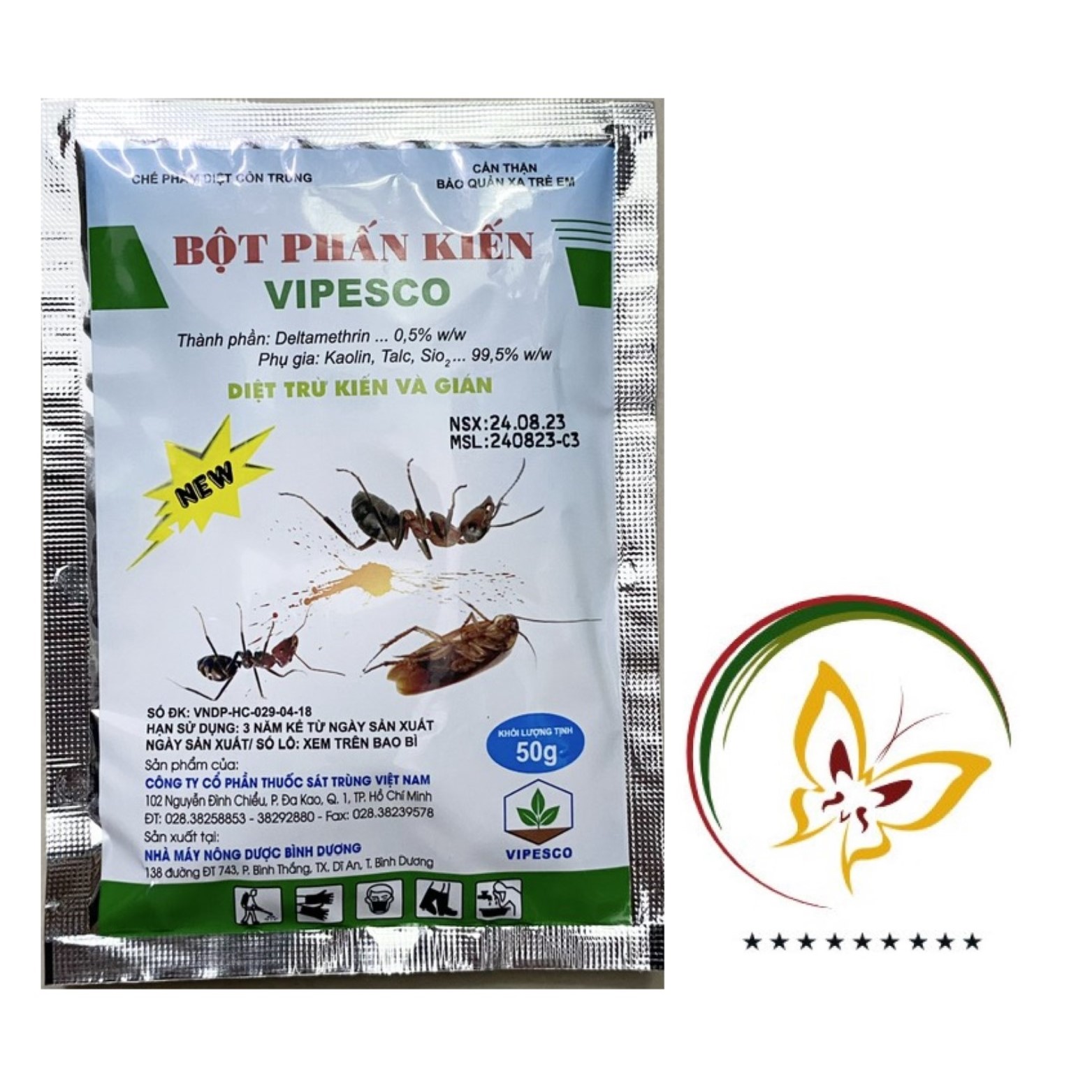 Bột phấn kiến vipesco - diệt trừ kiến gián - #019b# 50g
