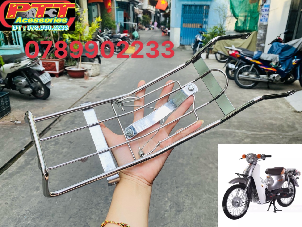 BAGA GIỮA XE CUB MỚI ( CUB TÂY Á )