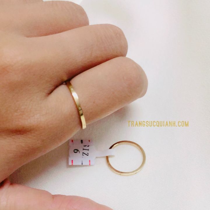 NHẪN TITAN KHẮC VÍT BẢN MỎNG 1MM