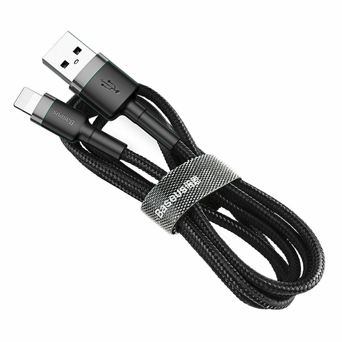 Cáp sạc nhanh, truyền dữ liệu tốc độ cao Baseus Cafule Lightning cho iPhone/ iPad Dài 2M ( 2.4A, Sạc nhanh, Siêu bền)
