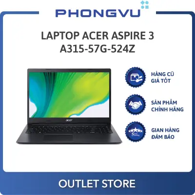 Laptop Acer Aspire 3 A315-57G-524Z (NX.HZRSV.009) (i5-1035G1) (Đen) - Laptop cũ