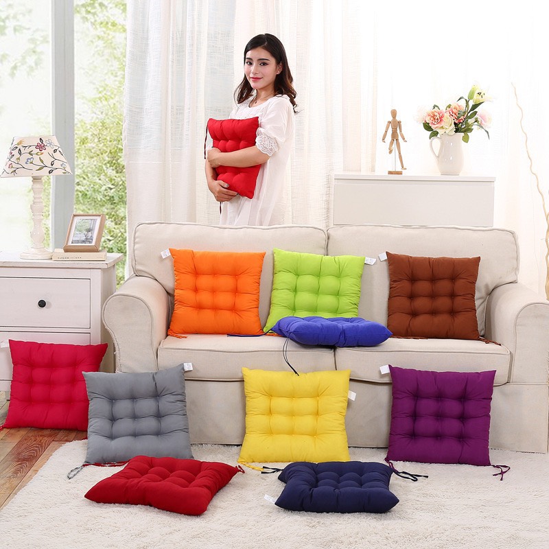 [SẴN HÀNG]Đệm ngồi bệt, nệm lót ghế có dây buộc - Beehome - Đệm ngồi bệt vuông ngồi êm cao cấp. Đệm ngồi bệt, nệm lót ghế 40x40cm có dây buộc