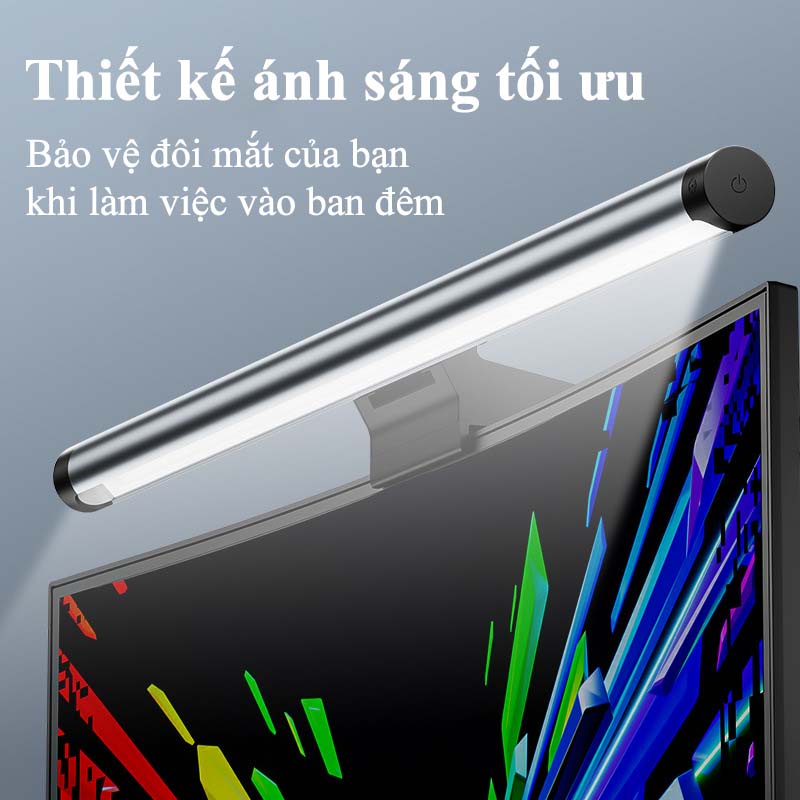 Đèn Màn Hình Máy Tính S3 Plus 3 Chế Độ Có Thể Chỉnh Độ Sáng, Đèn LED Để Bàn Có Điều Khiển Từ Xa Chống Ánh Sáng Xanh Bảo Vệ Mắt Cổng Cắm USB, Đèn Treo Màn Hình Chống Cận Kiêm Đèn Học Đọc Sách Làm Việc Có Chức Năng Nhắc Nhở