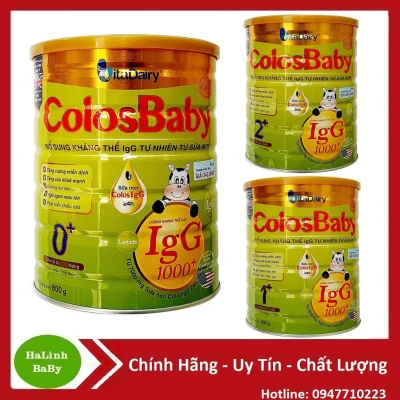 卍◐◘ Sữa ColosBaBy Gold 1000IgG 800g Đủ số 0 1 2 ( Date 2023 )