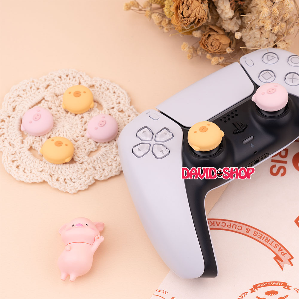 [GeekShare] Núm bọc analog Gà & Heo cao cấp cho tay cầm DualSense (PS5), DualShock 4 (PS4), Pro Controller, Xbox...