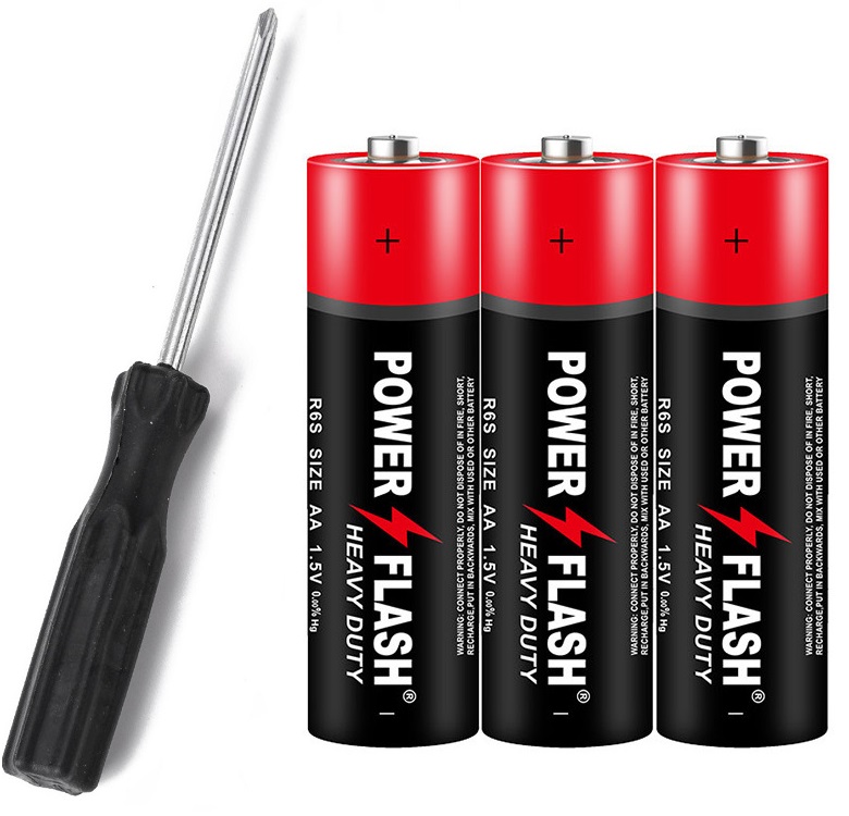Bộ 3 Pin AA Power Flash - 1 Vít