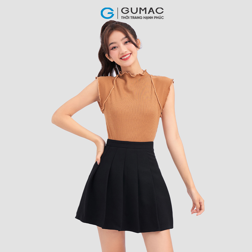 Chân váy A xếp ly thời trang GUMAC VC12051