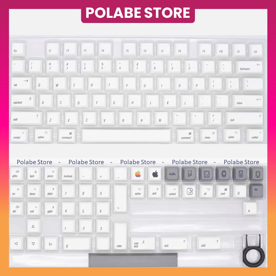 Keycap Akko Neon MDA Profile bàn phím cơ - Polabe Store
