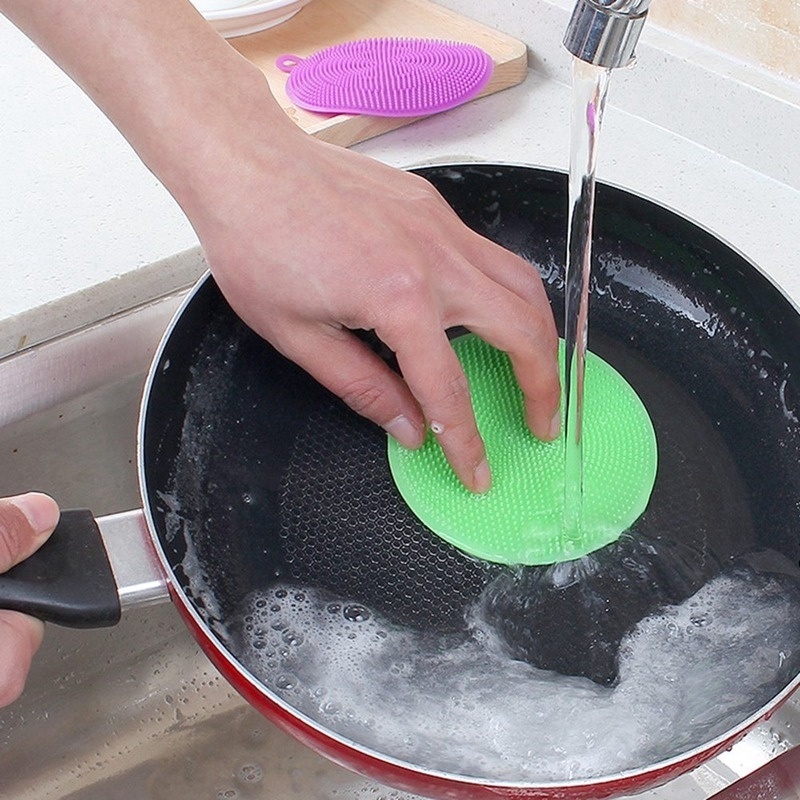 Miếng Rửa Chén Bát Silicon Siêu Bền Cọ Rửa Dụng Cụ Rửa Chén