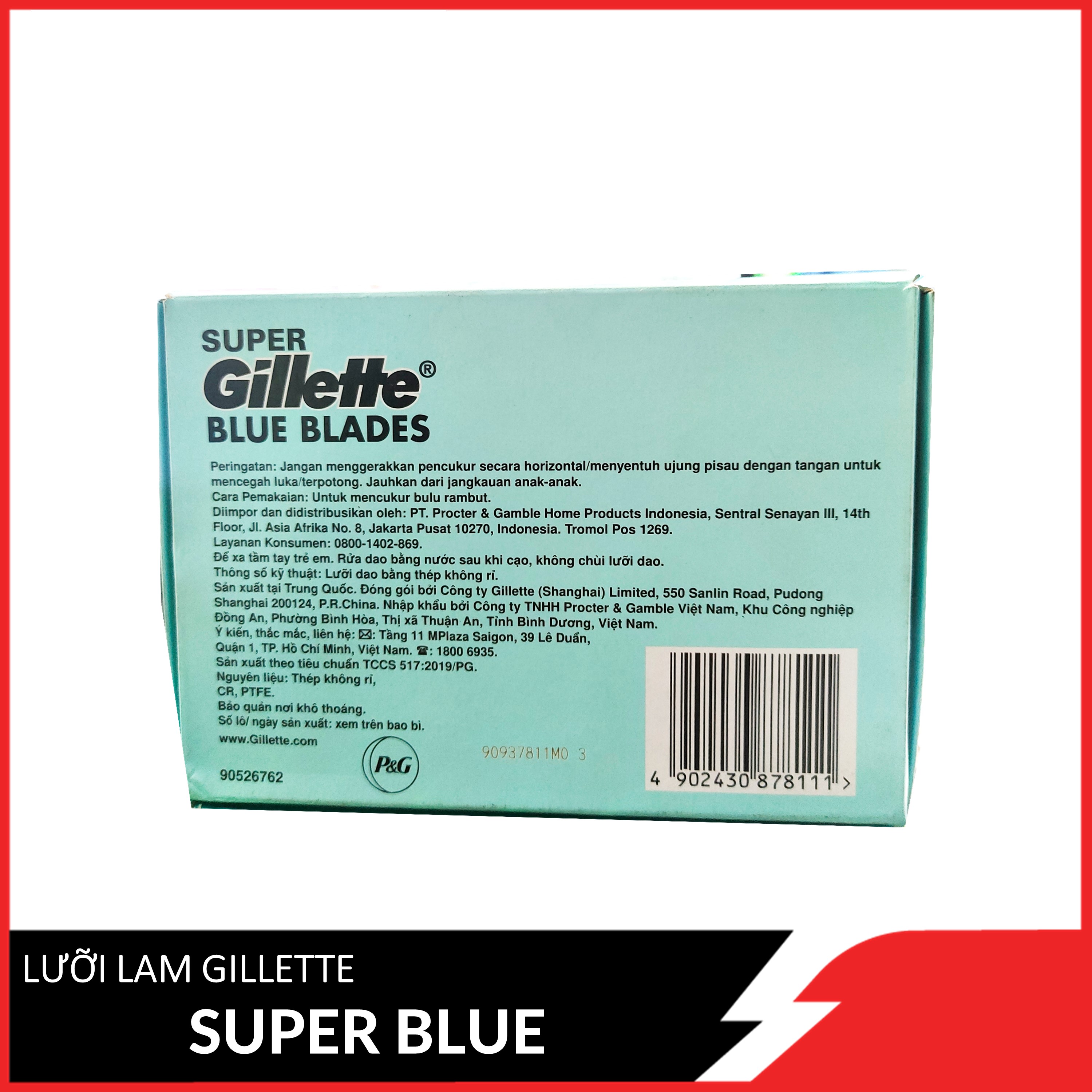 Lưỡi Dao Cạo Gillette Super Blue Hộp 200 Lưỡi