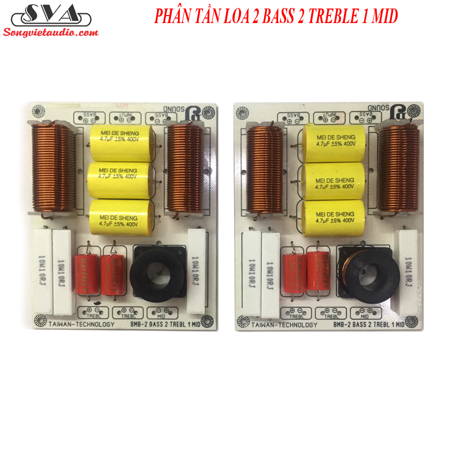 Mạch phân tần loa 2 bass 2treble 1 mid - 1 cặp