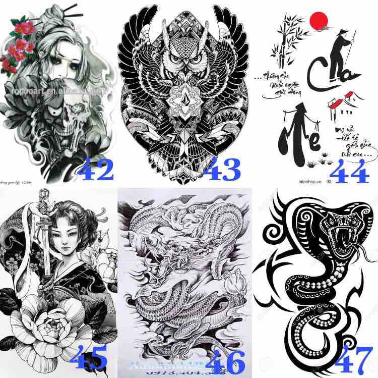 Trọn bộ scan in hình xăm tattoo