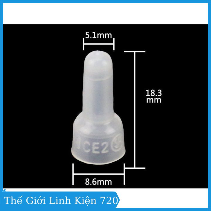 Gói 100 đầu chụp cốt nối CE2X 6mm