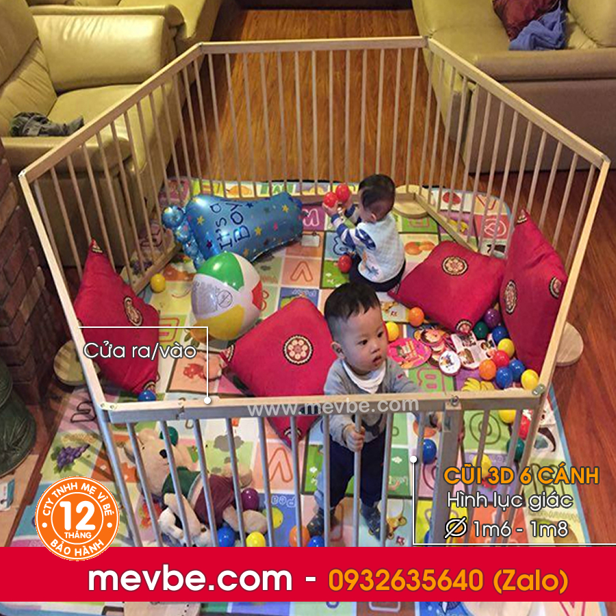 Cũi 3d 6 cánh xuất khẩu - Mẹ Vì Bé