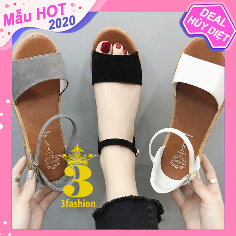 Giày Sandal Nữ Da Mềm Gót Vuông 3,5CM Thiết Kế Trẻ Trung - 2923 giá rẻ