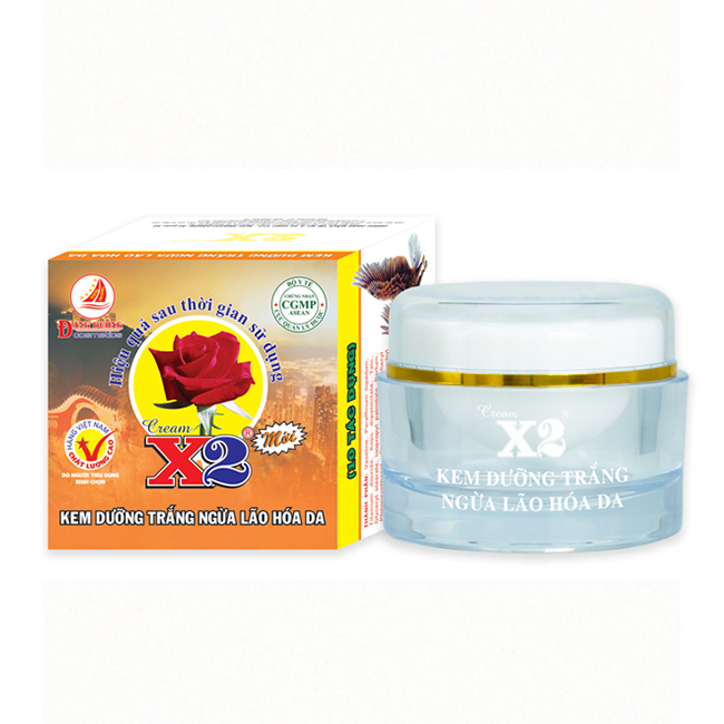 Kem x2 dưỡng trắng ngừa lão hoá 10 tác dụng