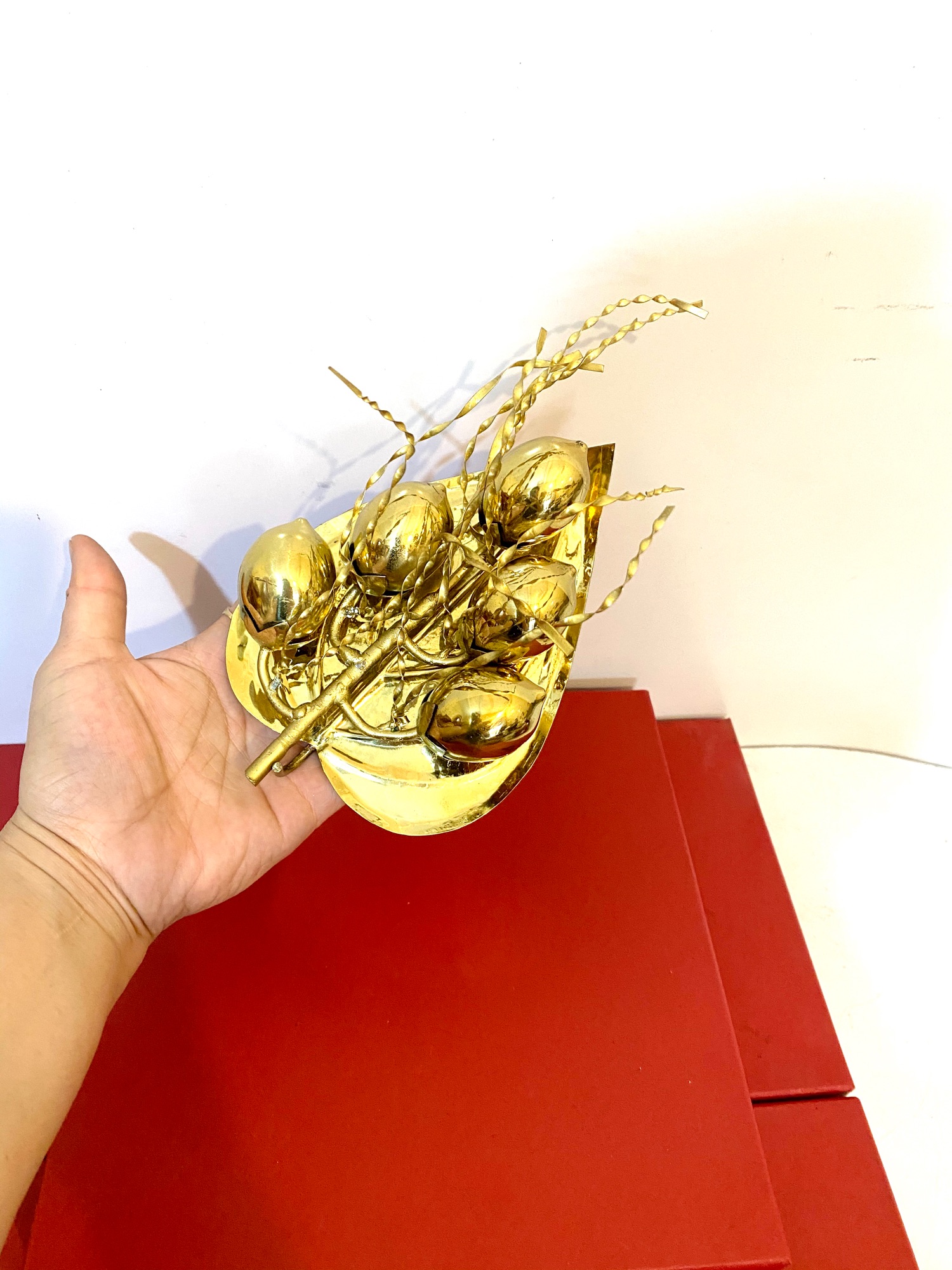 BỘ TRẦU KHÔNG 5QUẢ CHẤT LIỆU BẰNG ĐỒNG