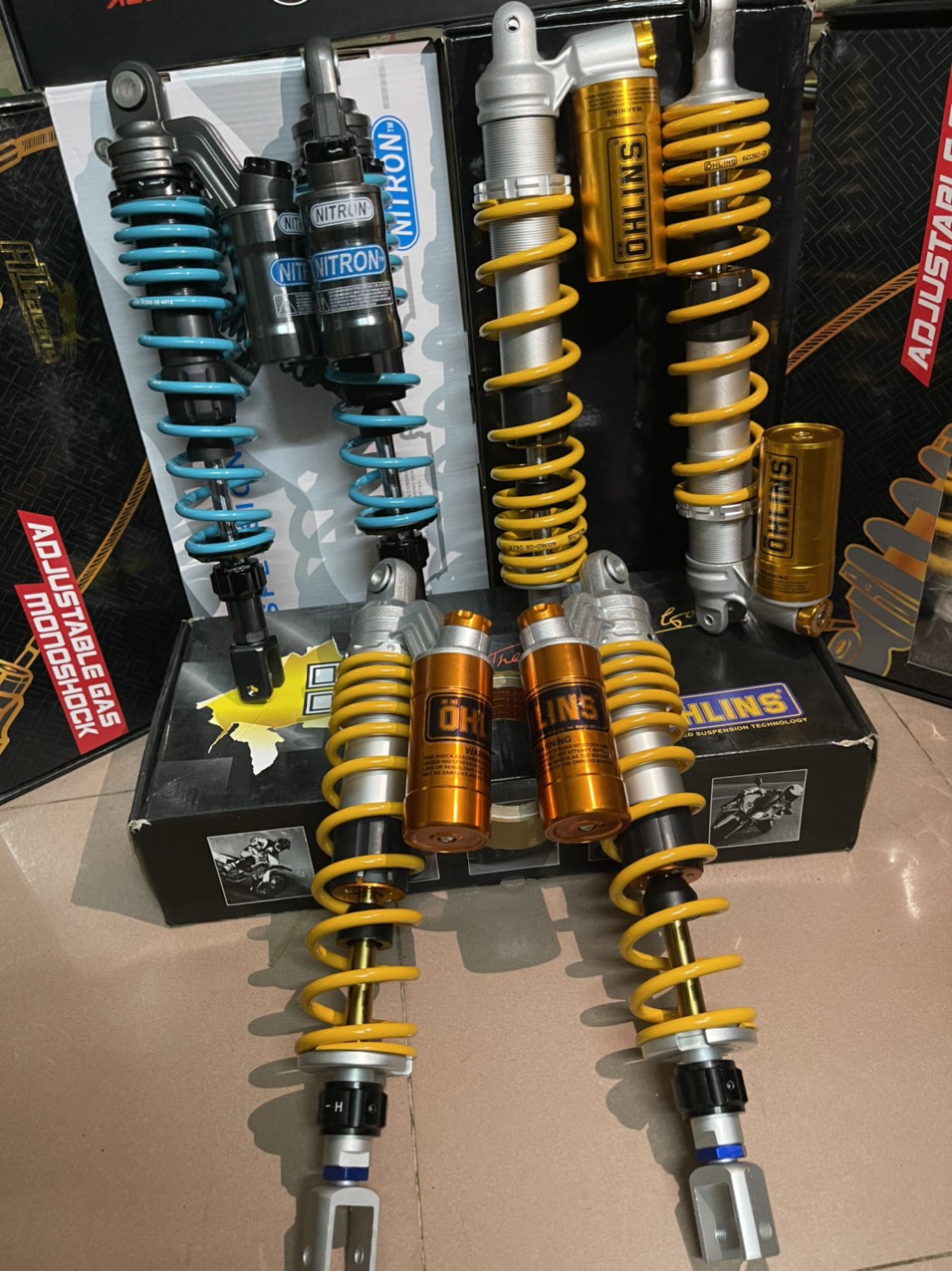 Phuộc ohlins bình dầu gắn xe shvn các đời