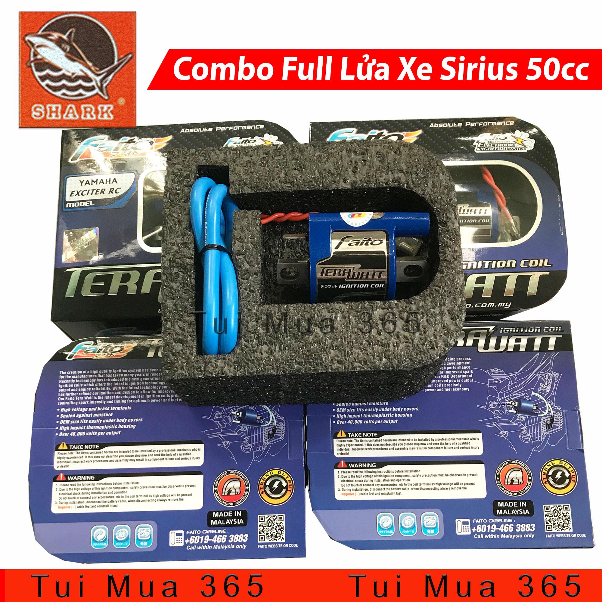 [HCM]Combo IC Shark và Mobin Sườn Faito Bugi Denso Độ Lửa Mạnh Sirius 50cc, Dream, Wave Nhỏ