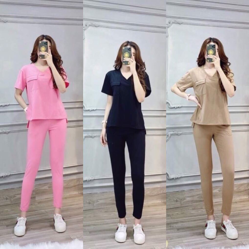 [HCM]SET BỘ THỜI TRANG DÀI XẺ TÀ PHỐI TÚI SIÊU DỄ THƯƠNG