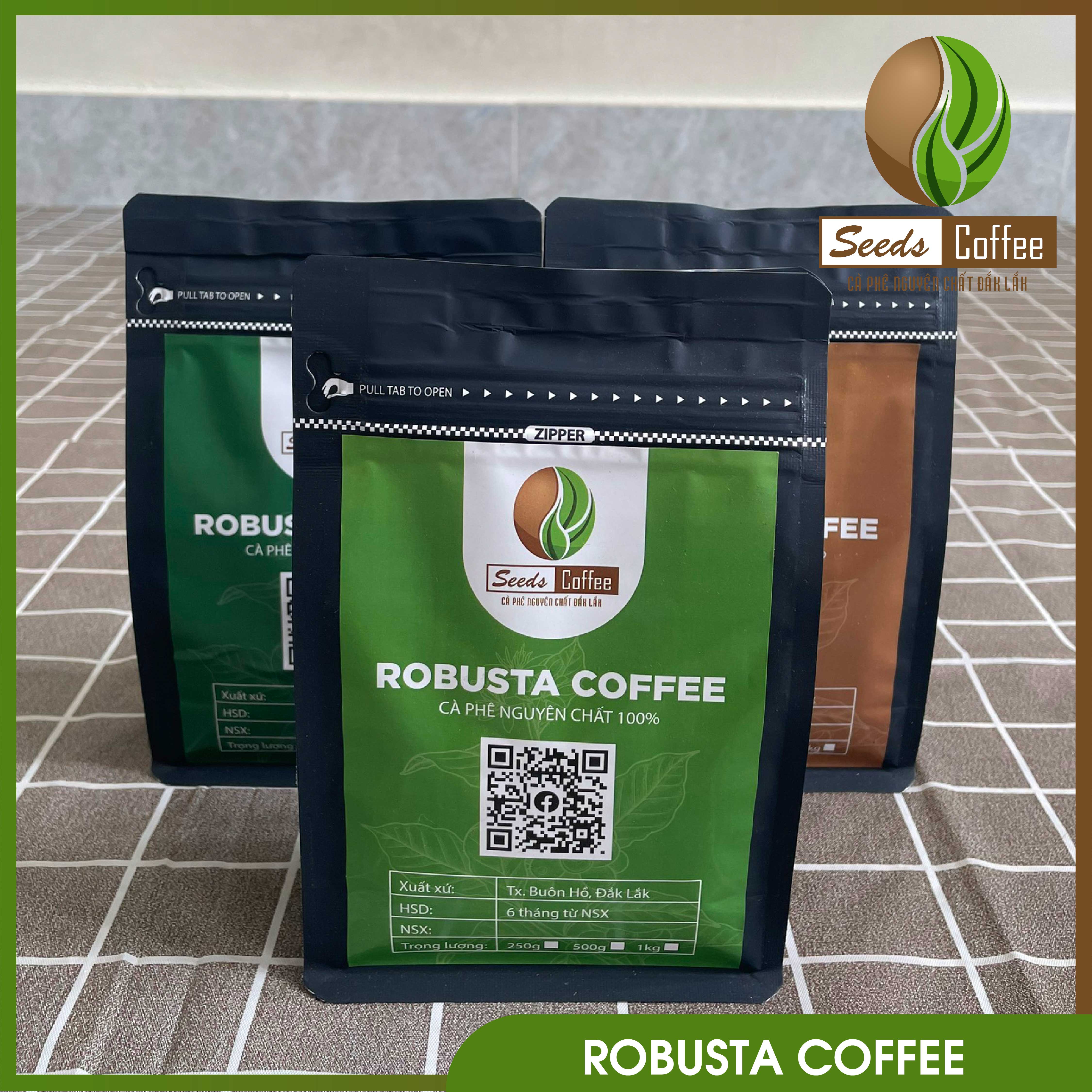 Cà phê rang xay nguyên chất Đắk Lắk Robusta