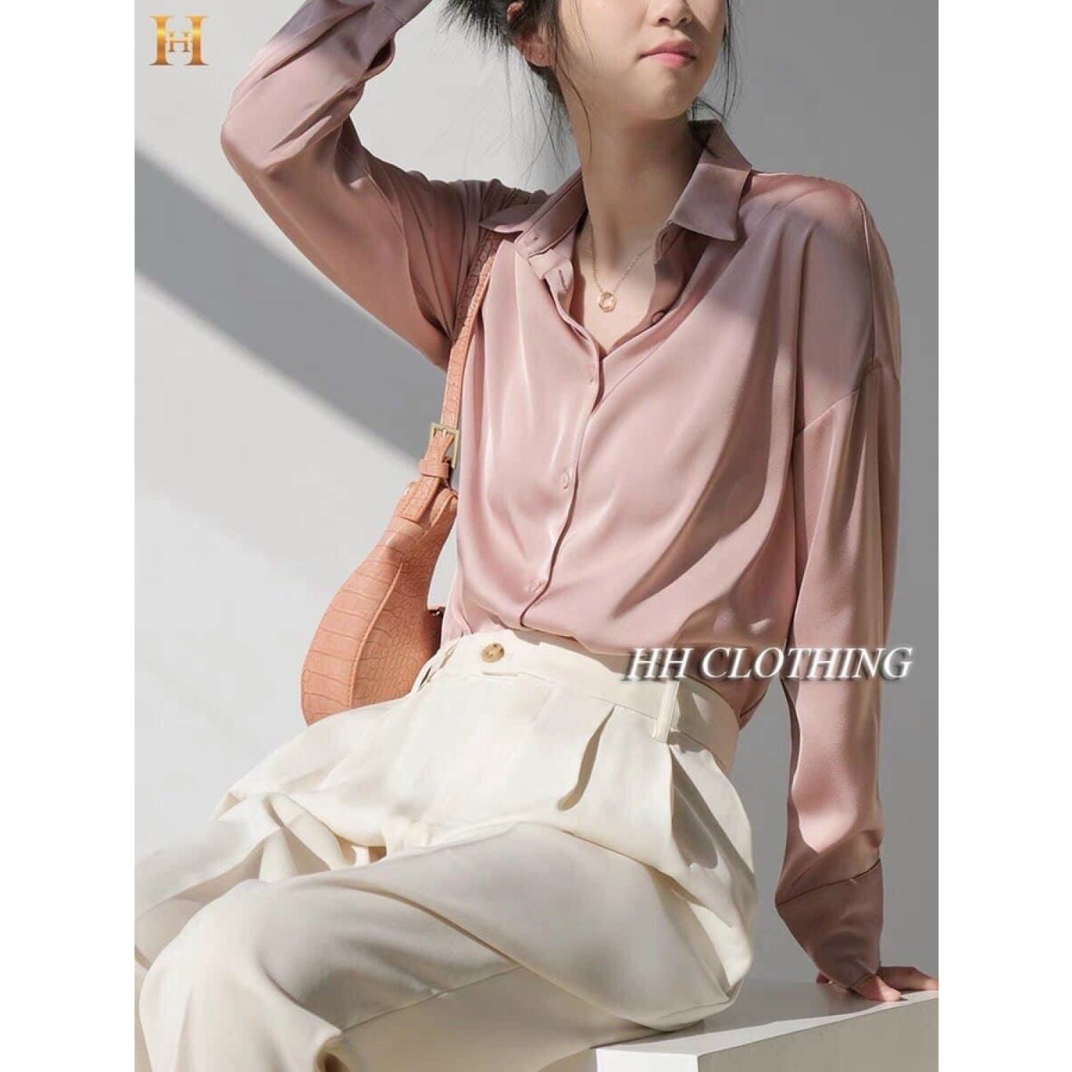 Áo sơ mi nữ công sở chất lụa Nhật cao cấp