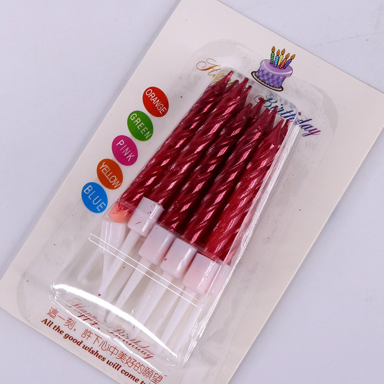 Trang trí bánh Nến Ngắn vỉ 10 que