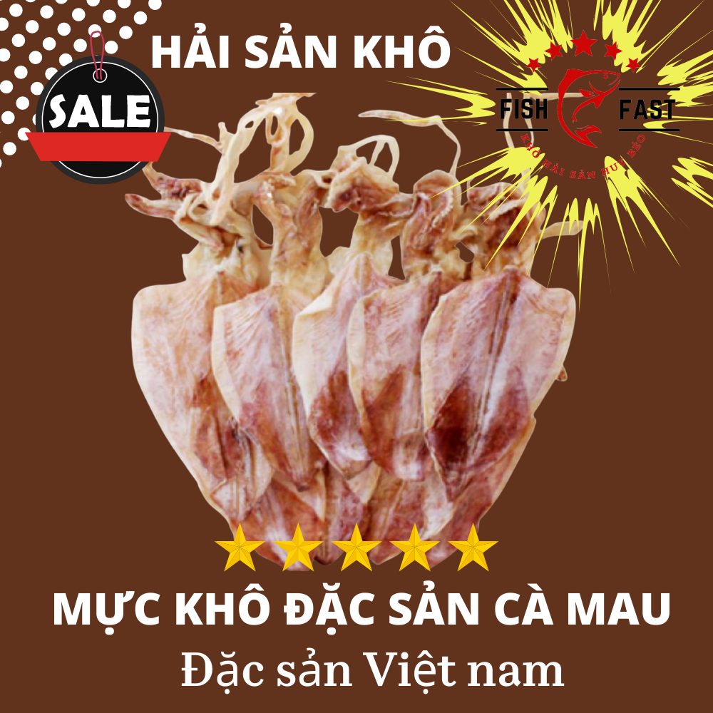 Khô mực ngon dày đặc sản vũng tàu, túi 500gr hút chân không