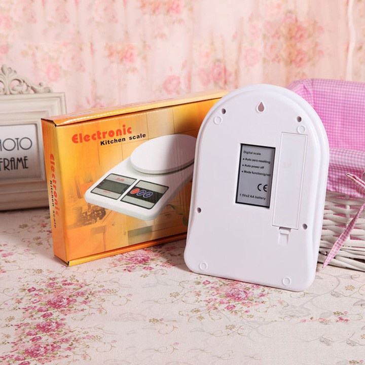 (BH 12T) [HCM] Cân tiểu ly điện tử, Cân điện tử Electronic Kitchen Scale SF400 10KG.