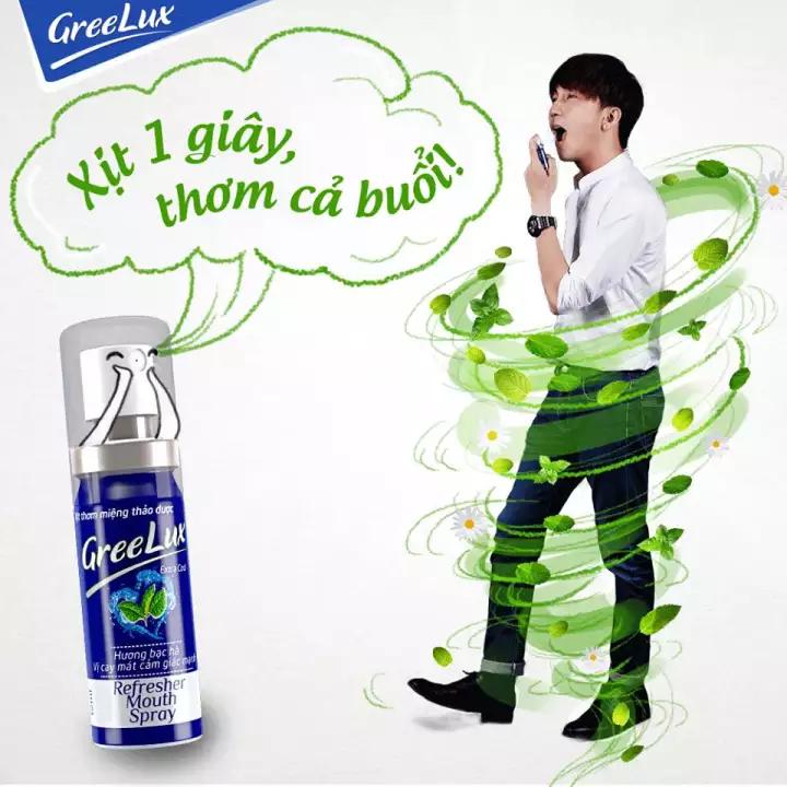 Xịt Thơm Miệng Thảo Dược GreeLux, Xịt Họng Thơm Miệng 12ml