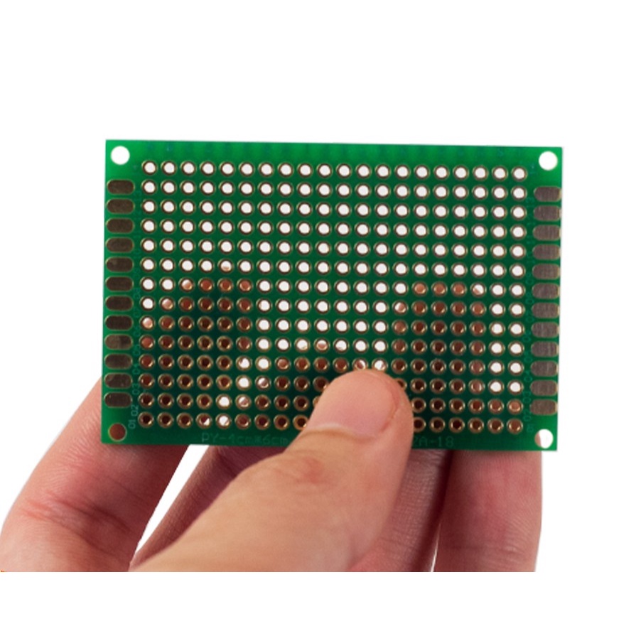 Phíp Đồng Đục Lỗ 2 Mặt PCB Xanh Tốt Dày 1.6mm