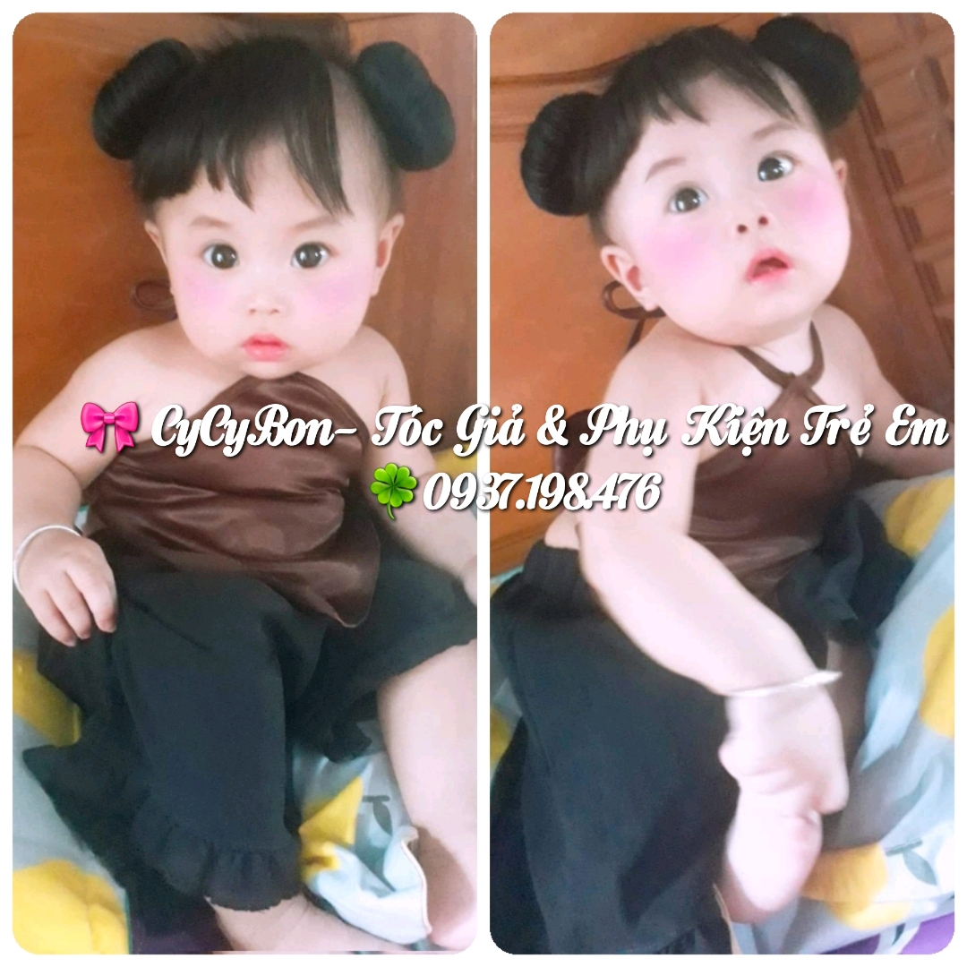 Cặp Kẹp Búi Tóc Giả Cho Bé Gái Kiểu NaTra (2 Cái)